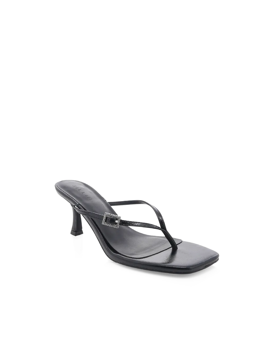 Summer Wedding Heels Heeled Evening Sandals WILDROSE - BLACK SHINE