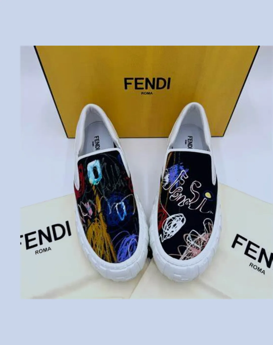 Comfort Flex Shock Resistant Fendi x Noel Fielding Force Slip-On Sneakers