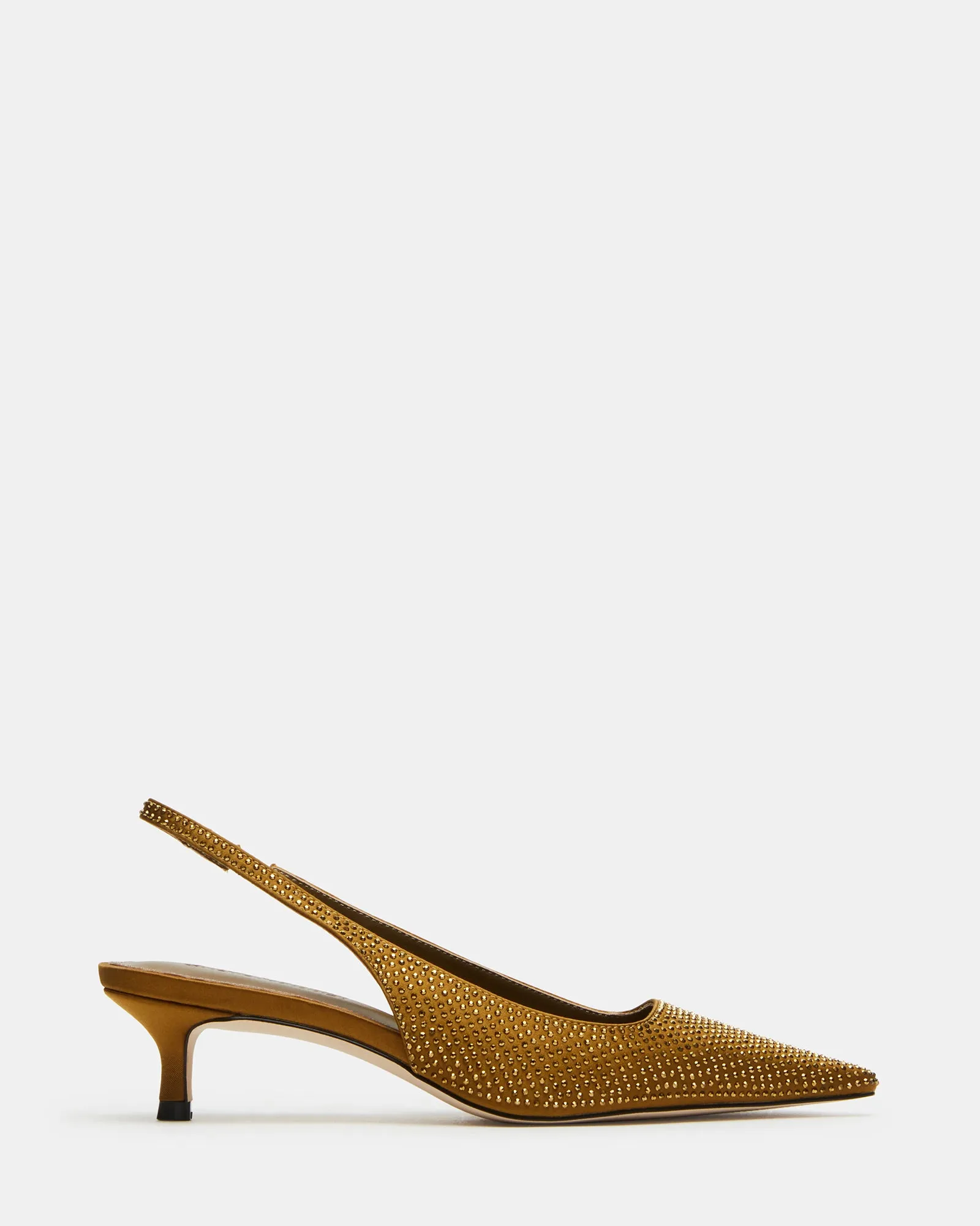 KARI OLIVE RHINESTONES Bold Open Toe Heels