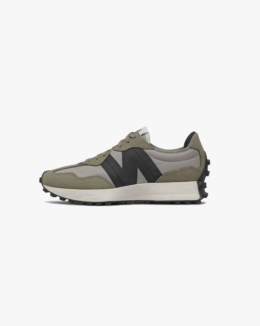 New Balance 327 Aluminum Covert Green Sneakers interval - training running shoes arch - support - system shoes