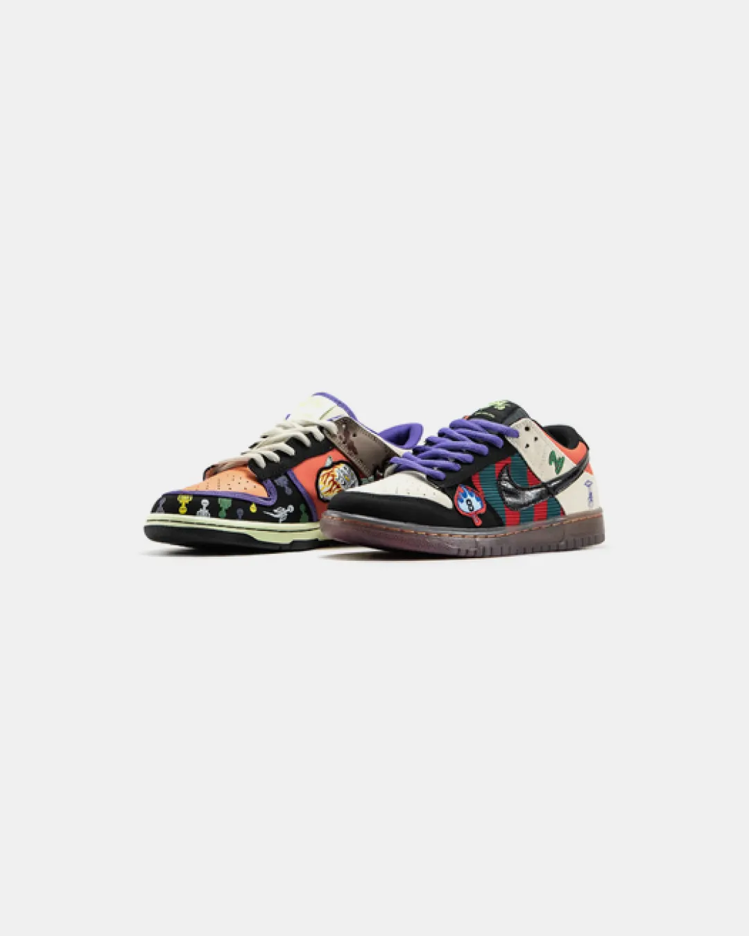 No Brainer x Nike Dunk Low 'What the Halloween Multi' Sneakers Breathable Upper