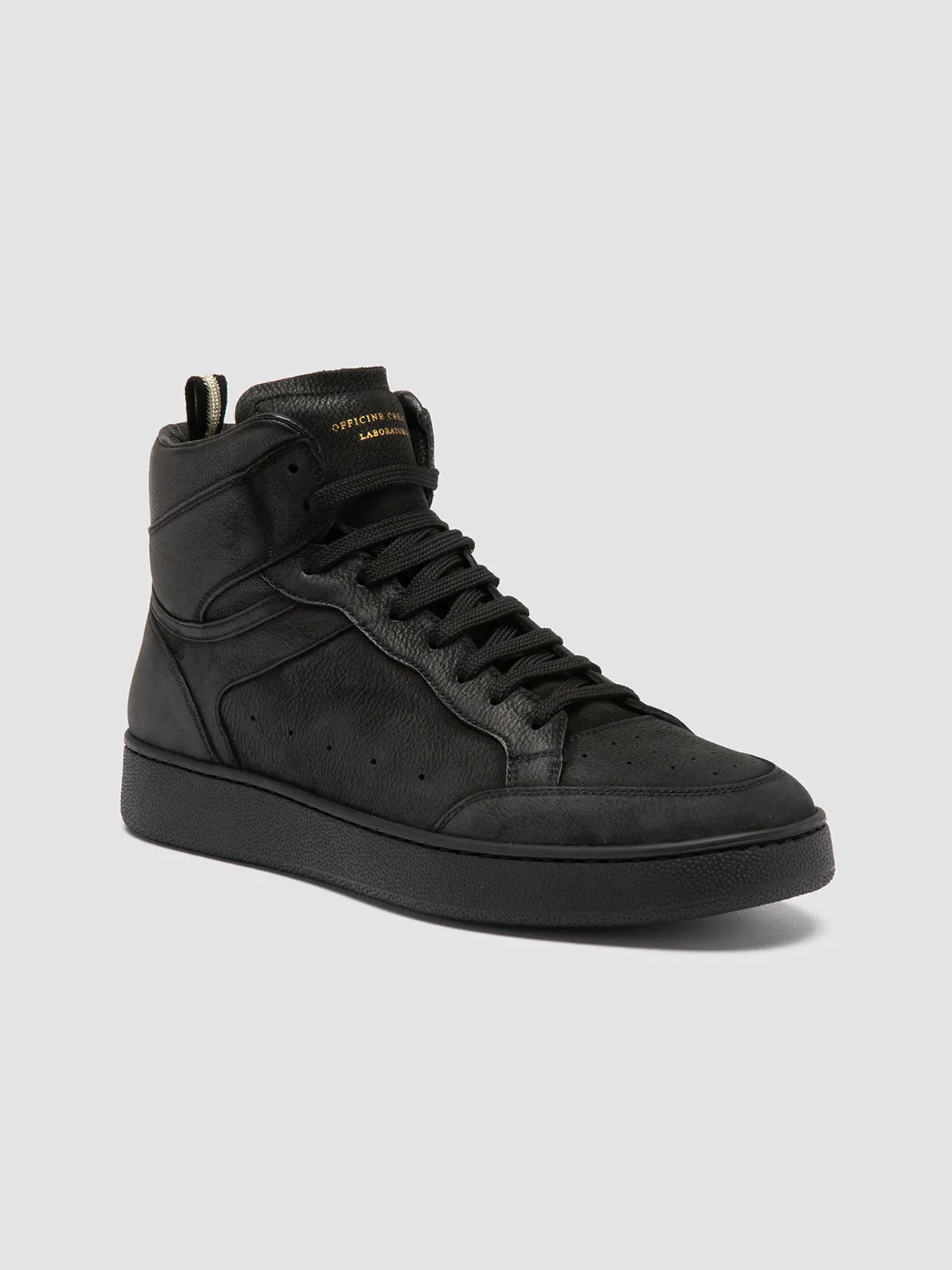 Supportive Comfort Vibrant Design THE ANSWER 004 - Black Leather and Suede Sneakers