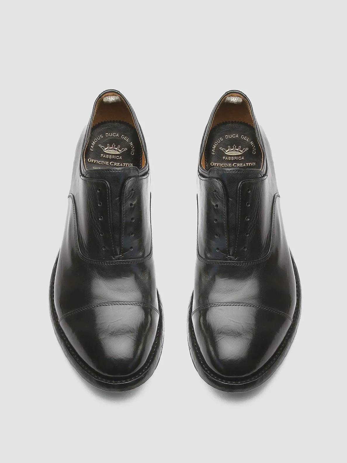 ANATOMIA 015 - Black Leather Oxford Shoes Sleek Leather