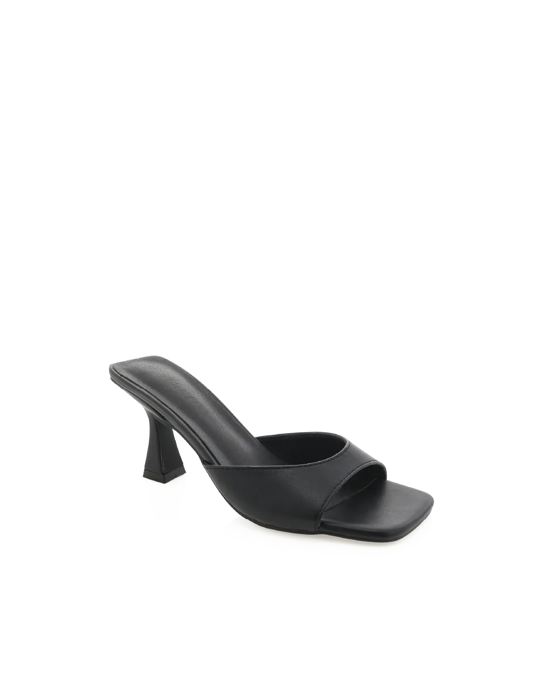 Traction Outsole Clear Heels BINITA - BLACK