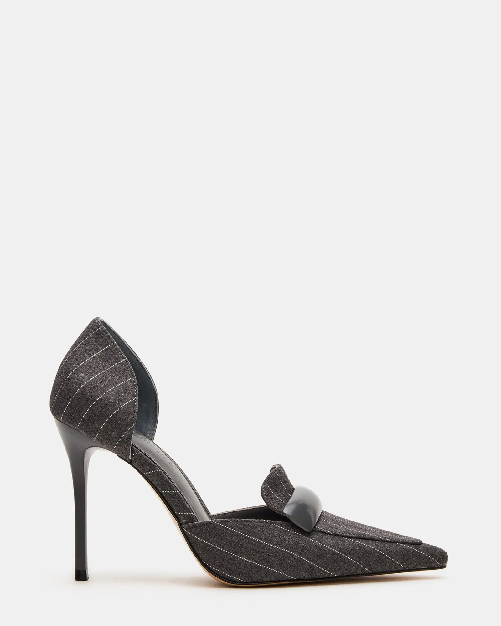 Nude Heels DELPHINI GRAY PINSTRIPE