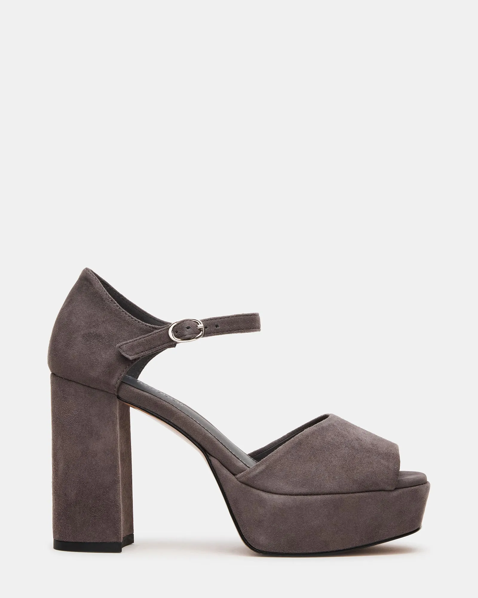 LONDON GREY SUEDE Retro Sandals Comfort Cushion