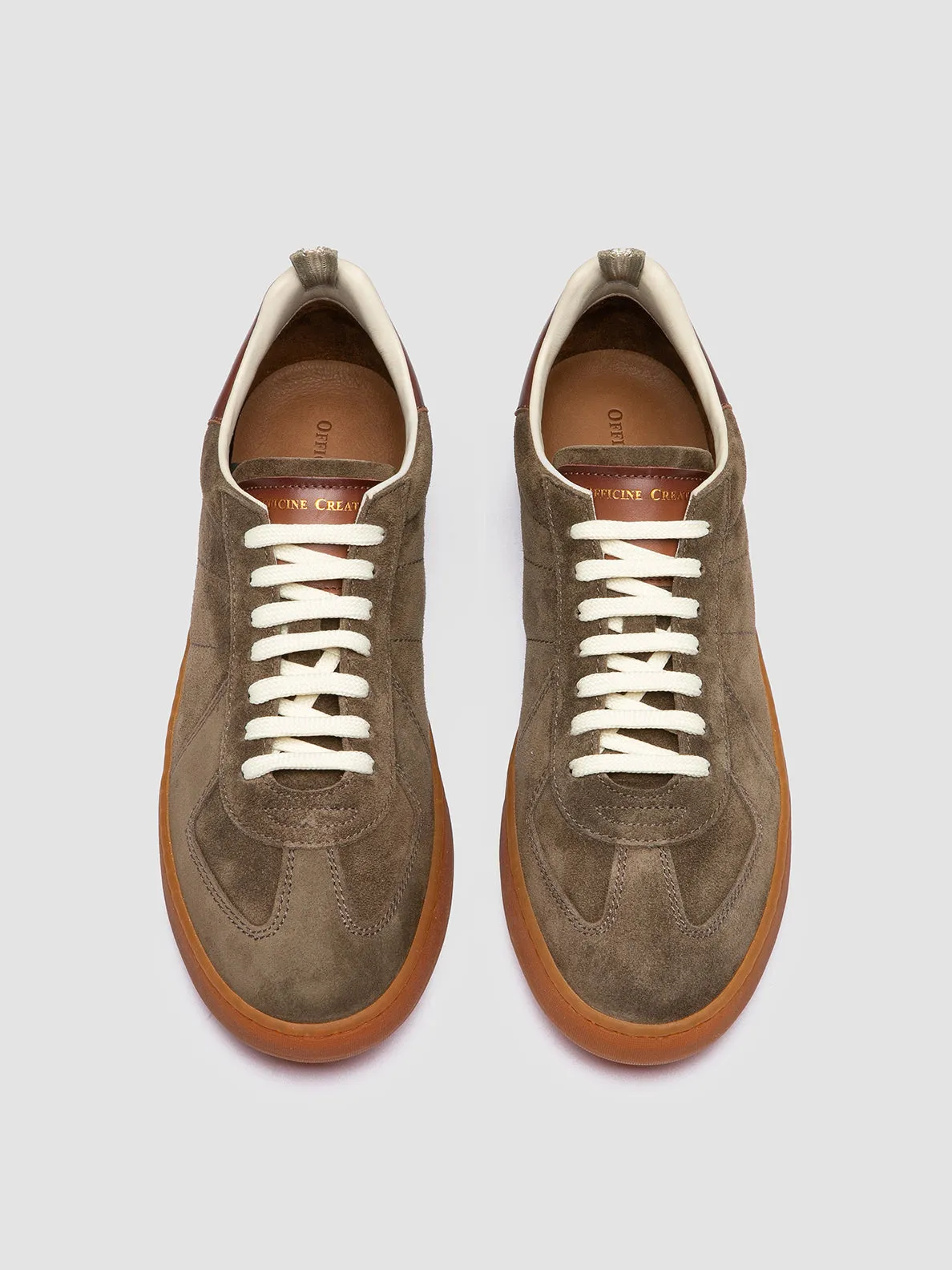 MILITIA 002 - Green Suede and Leather Sneakers Trendy Performance