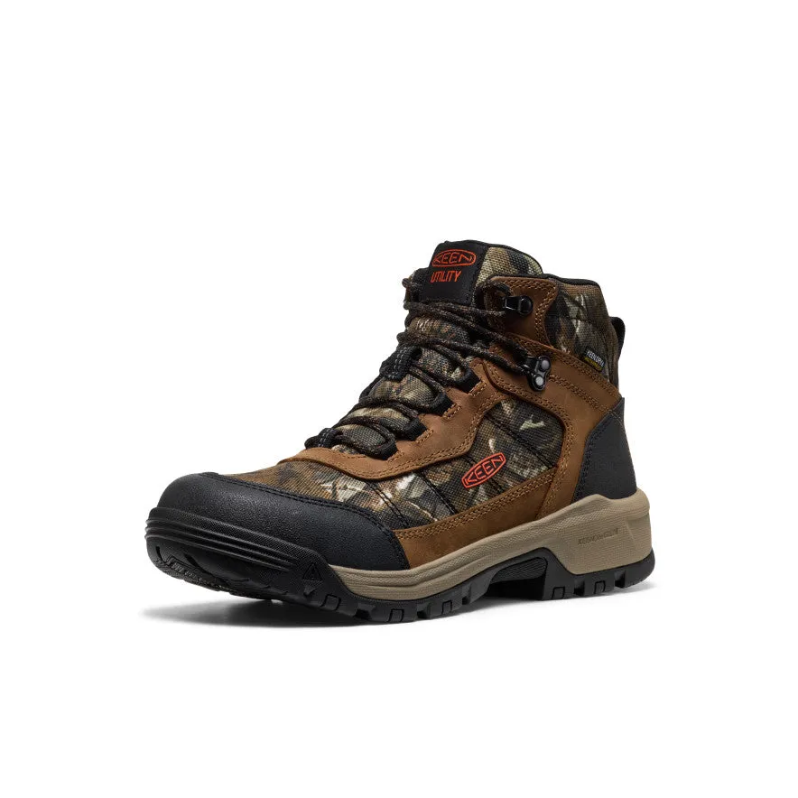 Weather Proof Fashion Comfort Men's Skokie Waterproof Work Boot (Soft Toe)  |  Camo/Black