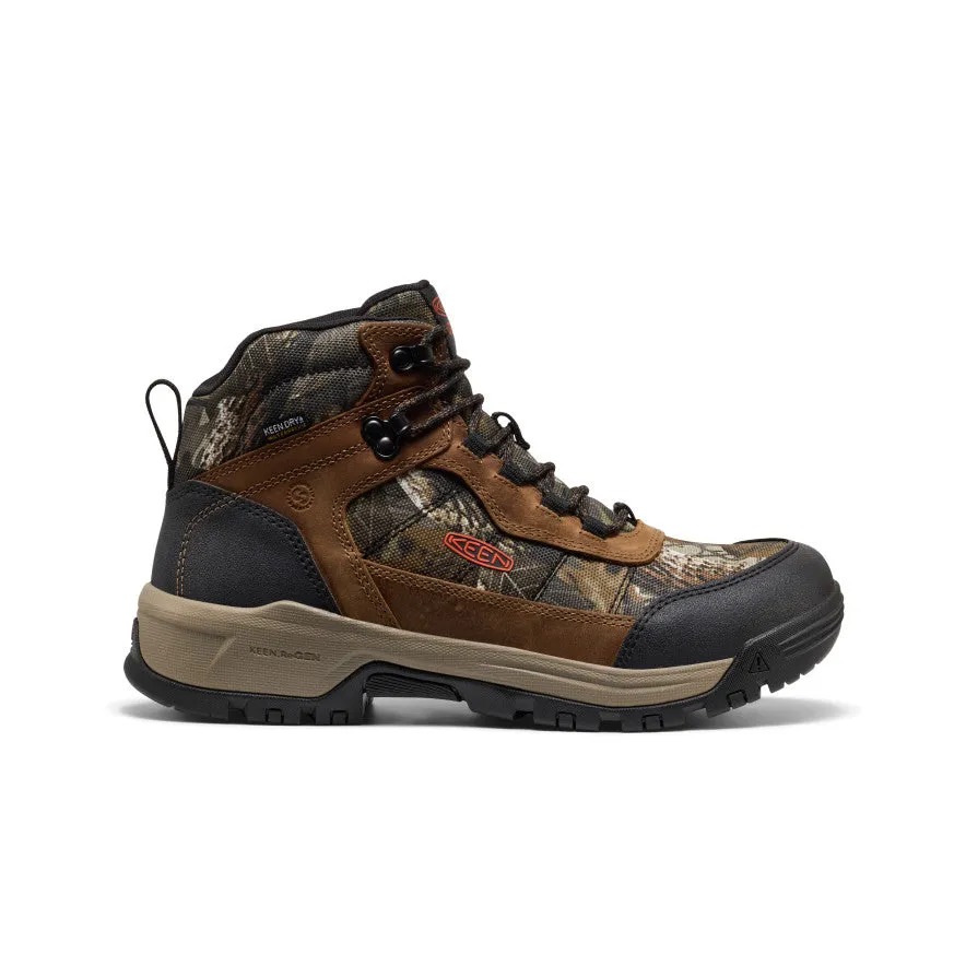 Men's Skokie Waterproof Work Boot (Soft Toe)  |  Camo/Black Adjustable buckle