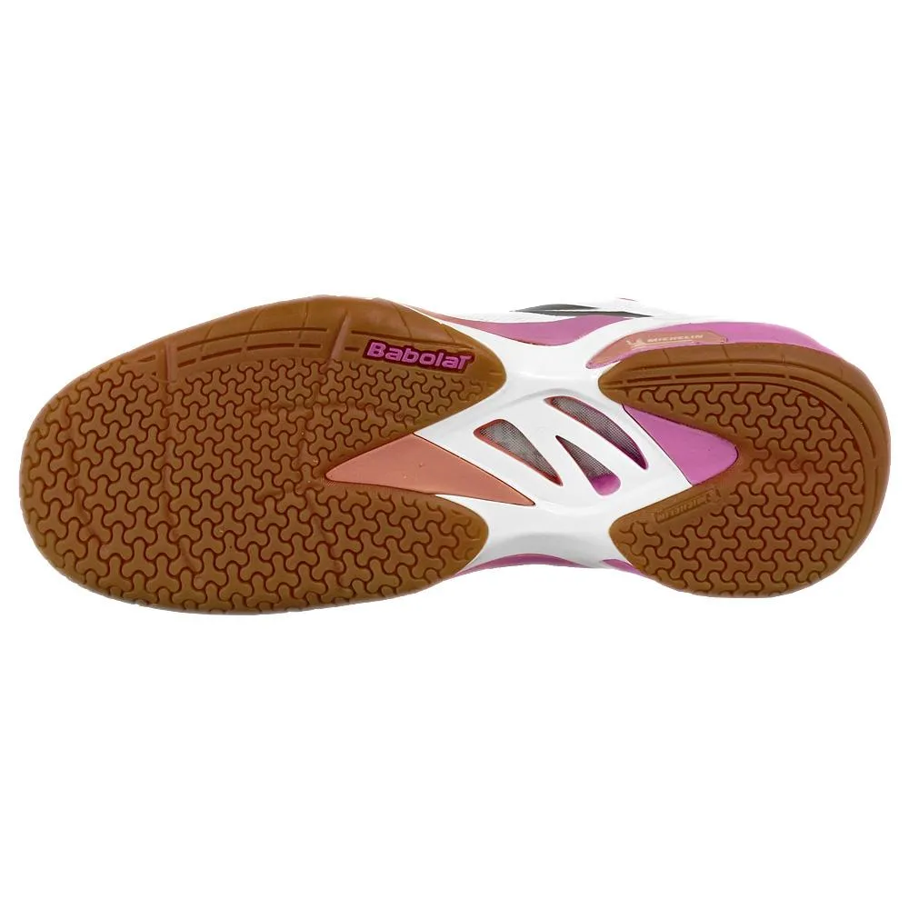 Babolat Women's Shadow Tour - White/Pink Pu Upper Sports-Friendly