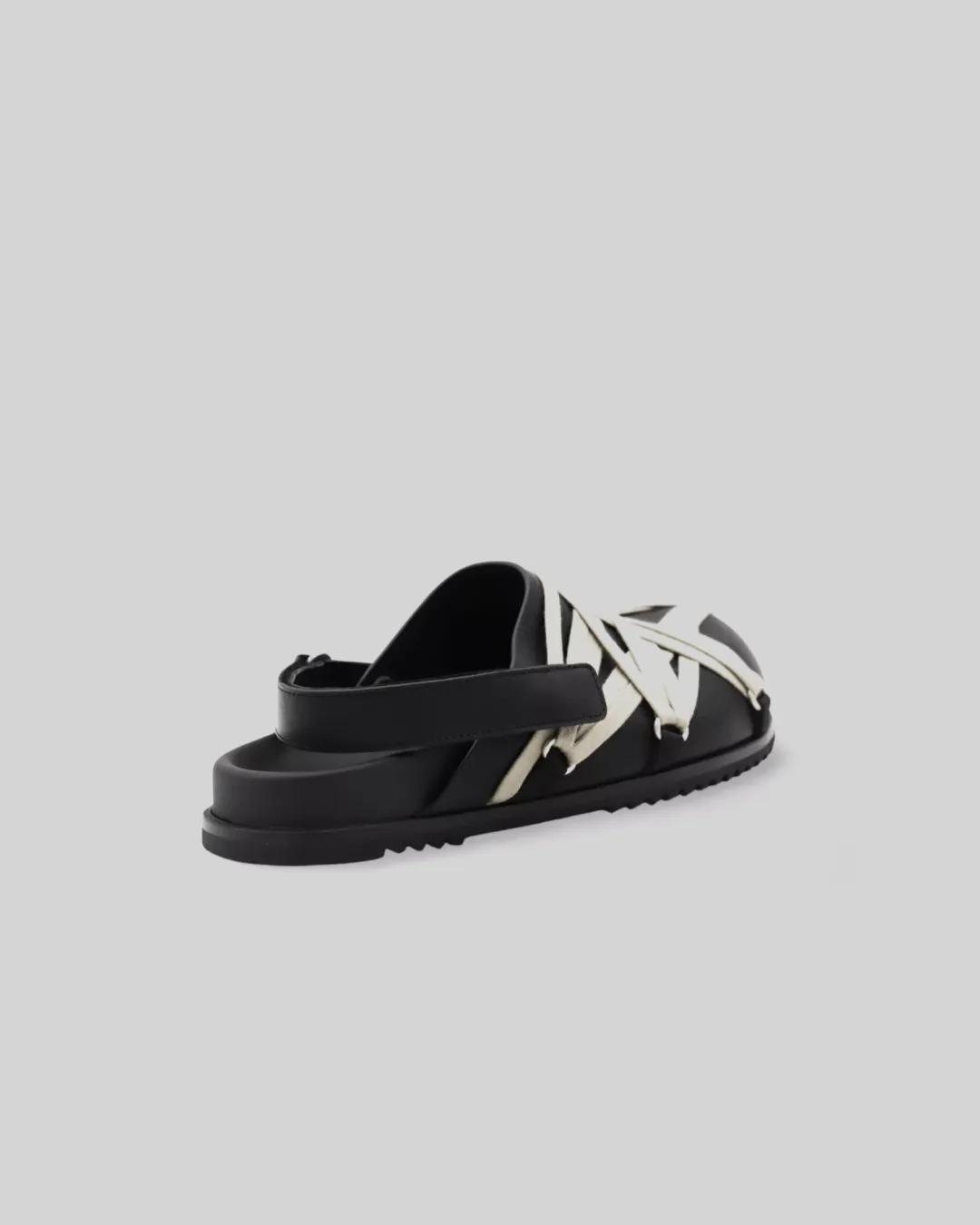 Rick Owens Leather Strap Crisscross Sandals. cool - down runs