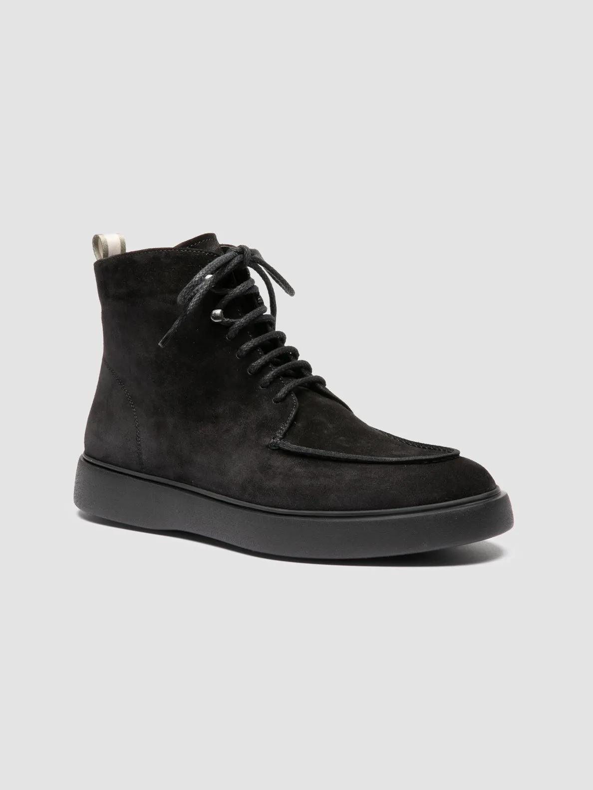 FRAME 004 - Black Suede Lace-up Boots Outdoor Ready