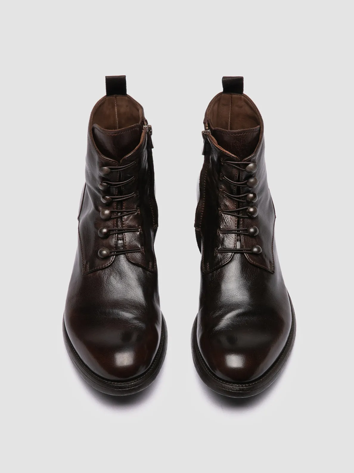 HIVE 051 - Brown Leather Zipped Boots Speed Ready
