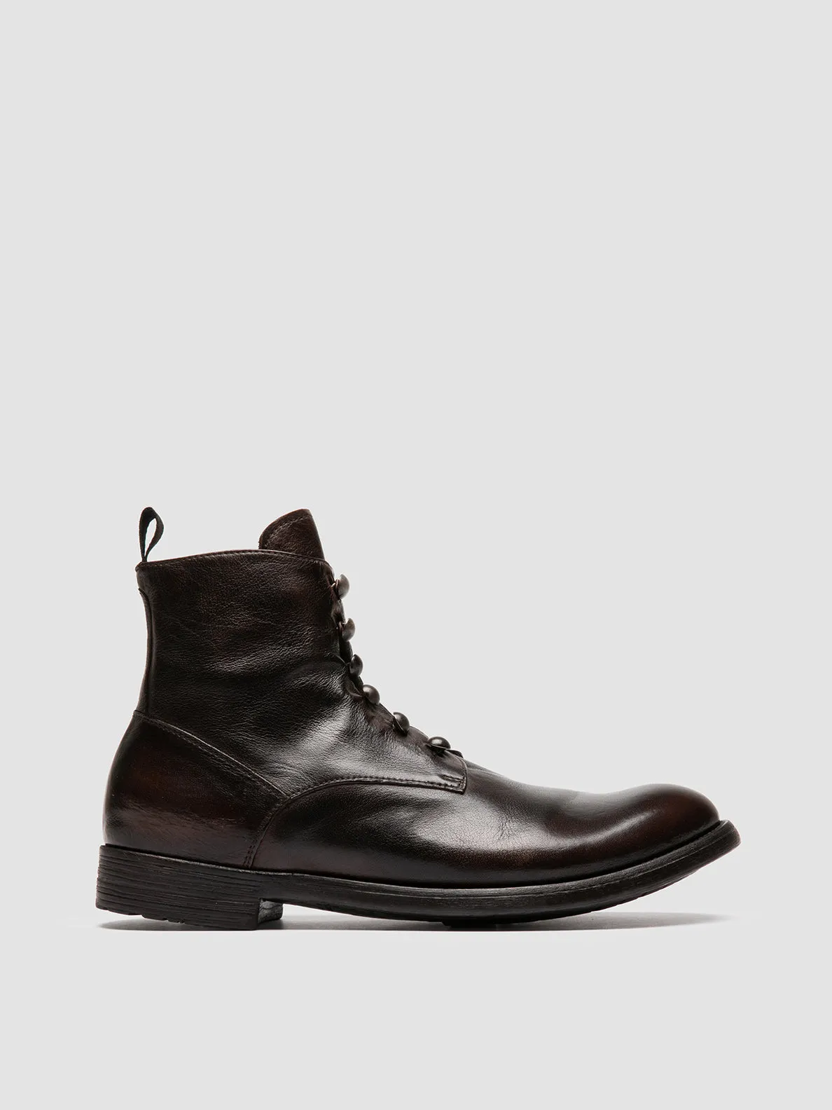 HIVE 051 - Brown Leather Zipped Boots Strong Cushion Running Pace