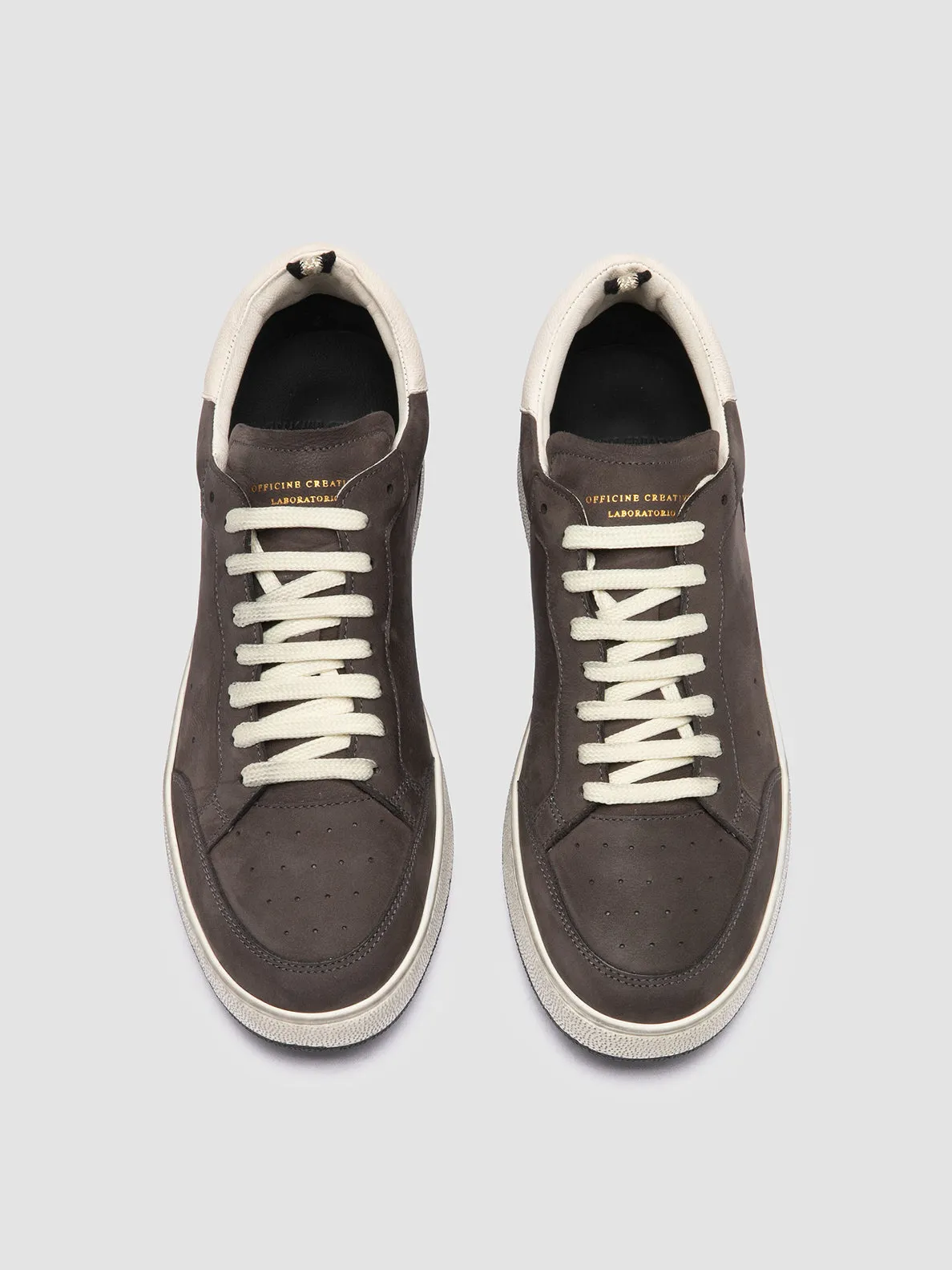 THE ANSWER 002 - Black Leather and Suede Low Top Sneakers Optimal lining Modern Design