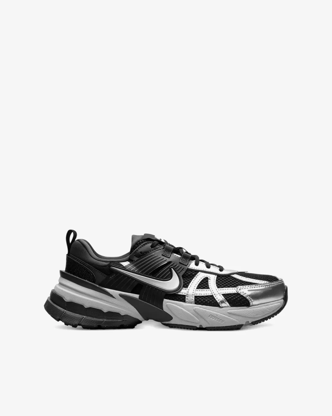 fun run running wear college teams Nike V5 Run Runtekk Black Silver Sneakers