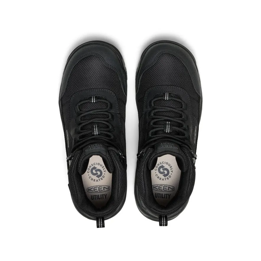 Men's Skokie Waterproof Work Boot (Soft Toe)  |  Black/Black Trail Explore
