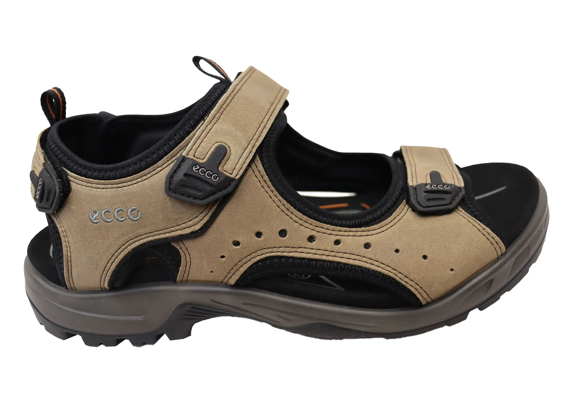 ECCO Mens Comfortable Leather Offroad Sandals Cold Guard