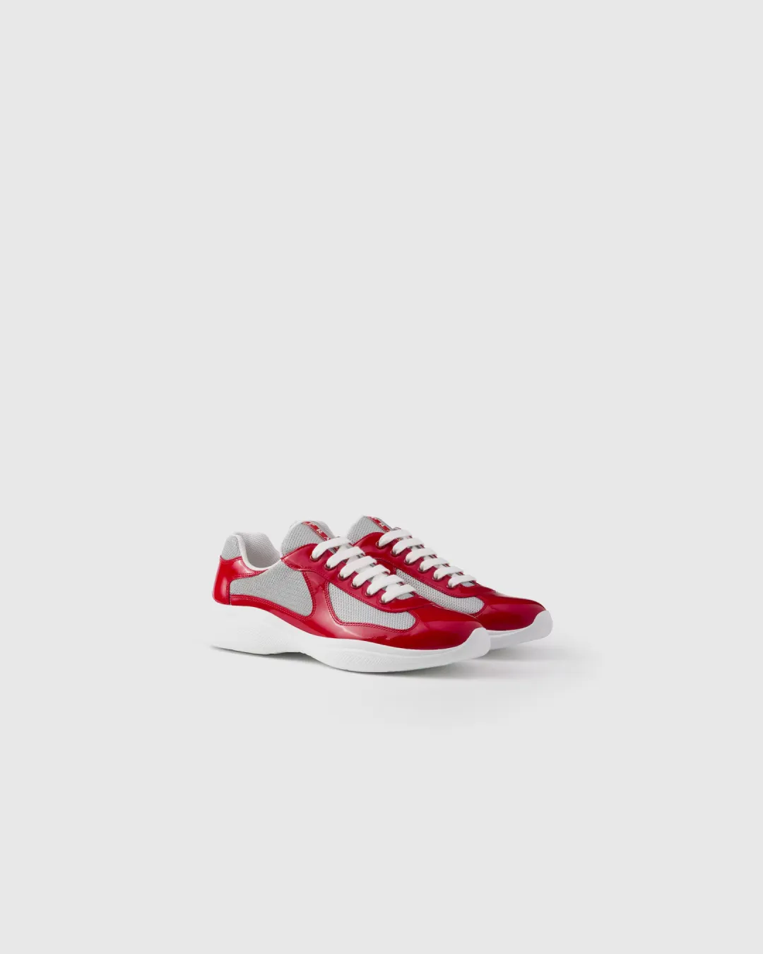 Step Light Light Run Prada America's Cup ' Red Patent Leather and Technical Fabric' Sneakers