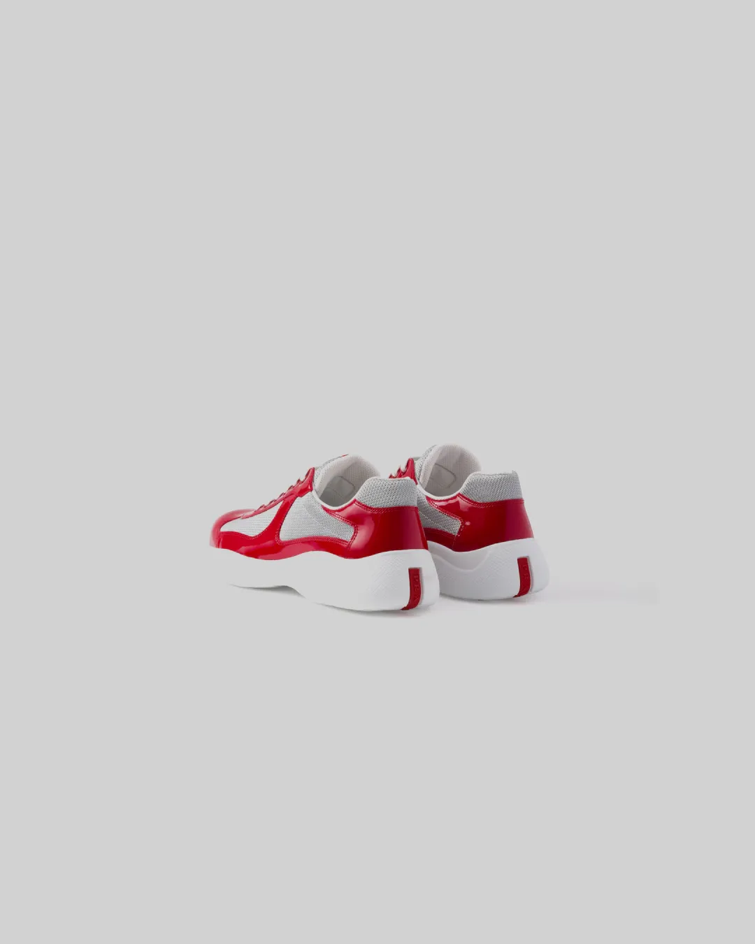 Bright tone Prada America's Cup ' Red Patent Leather and Technical Fabric' Sneakers