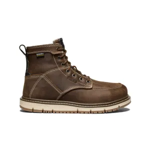 Heavy Duty Seamless Style Women's San Jose 6" Waterproof Boot (Aluminum Toe)  |  Cascade Brown/Gum