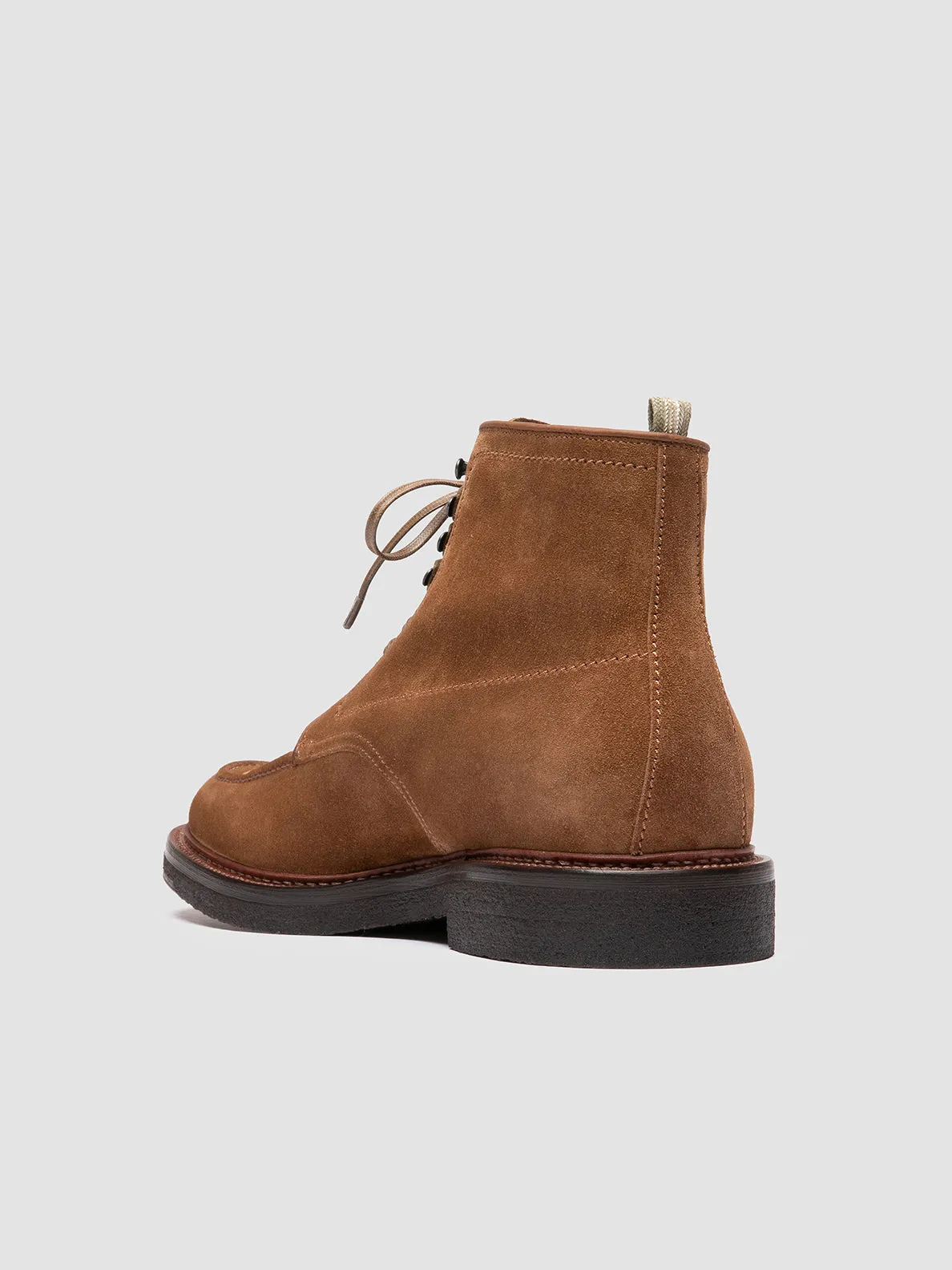 ASTON CREPE 004 - Brown Suede Lace-Up Boots Plush Lining