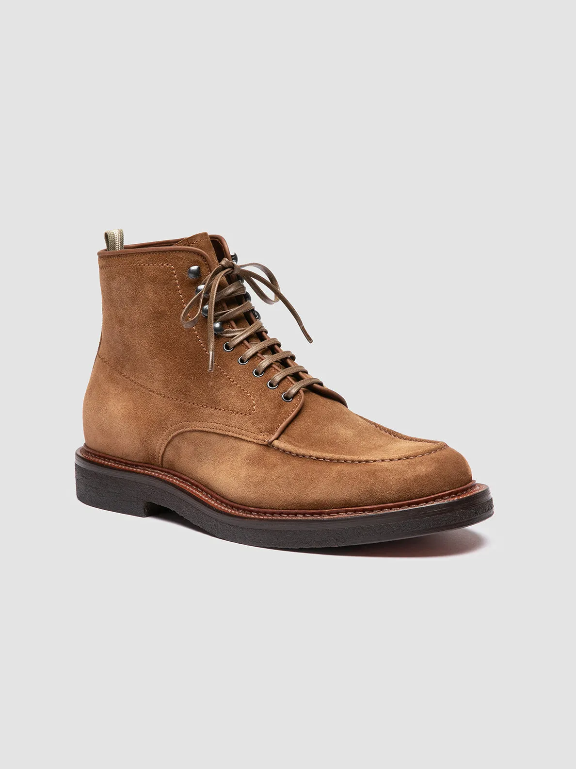 Maximum Stability Exclusive traction ASTON CREPE 004 - Brown Suede Lace-Up Boots