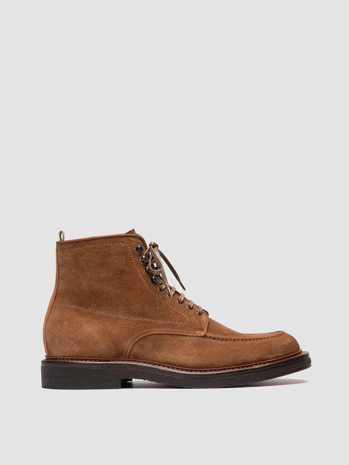 ASTON CREPE 004 - Brown Suede Lace-Up Boots Comfortable Ride