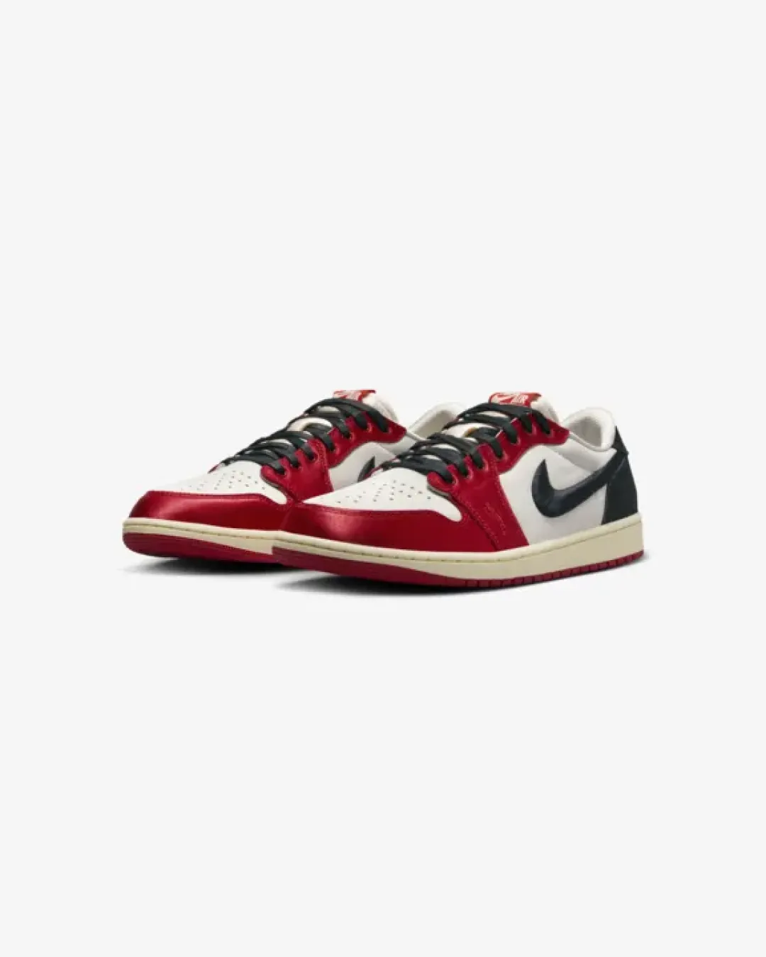 Trophy Room x Air Jordan 1 Low OG ??Sail And Varsity Red?? Sneakers Mesh Ring Walk