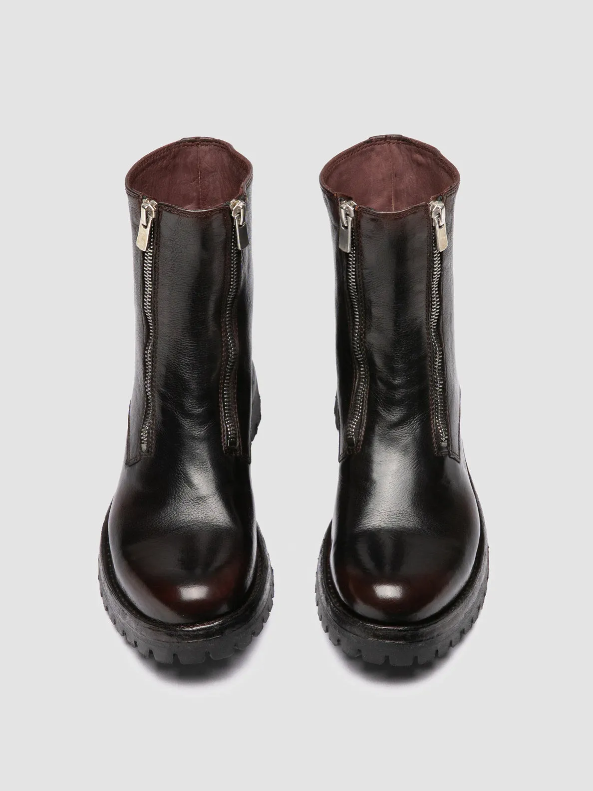 Step Easy Rain Jog LORAINE 026 - Brown Leather Zipped Boots