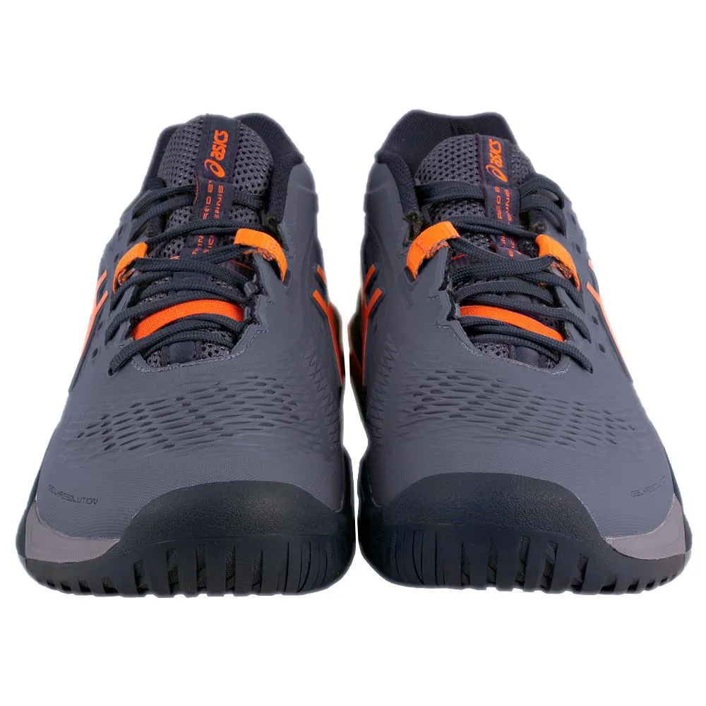 Tailored durability Vibrant breathability Asics Men's Gel-Resolution X - 2E Width - Greyish Purple/Nova Orange