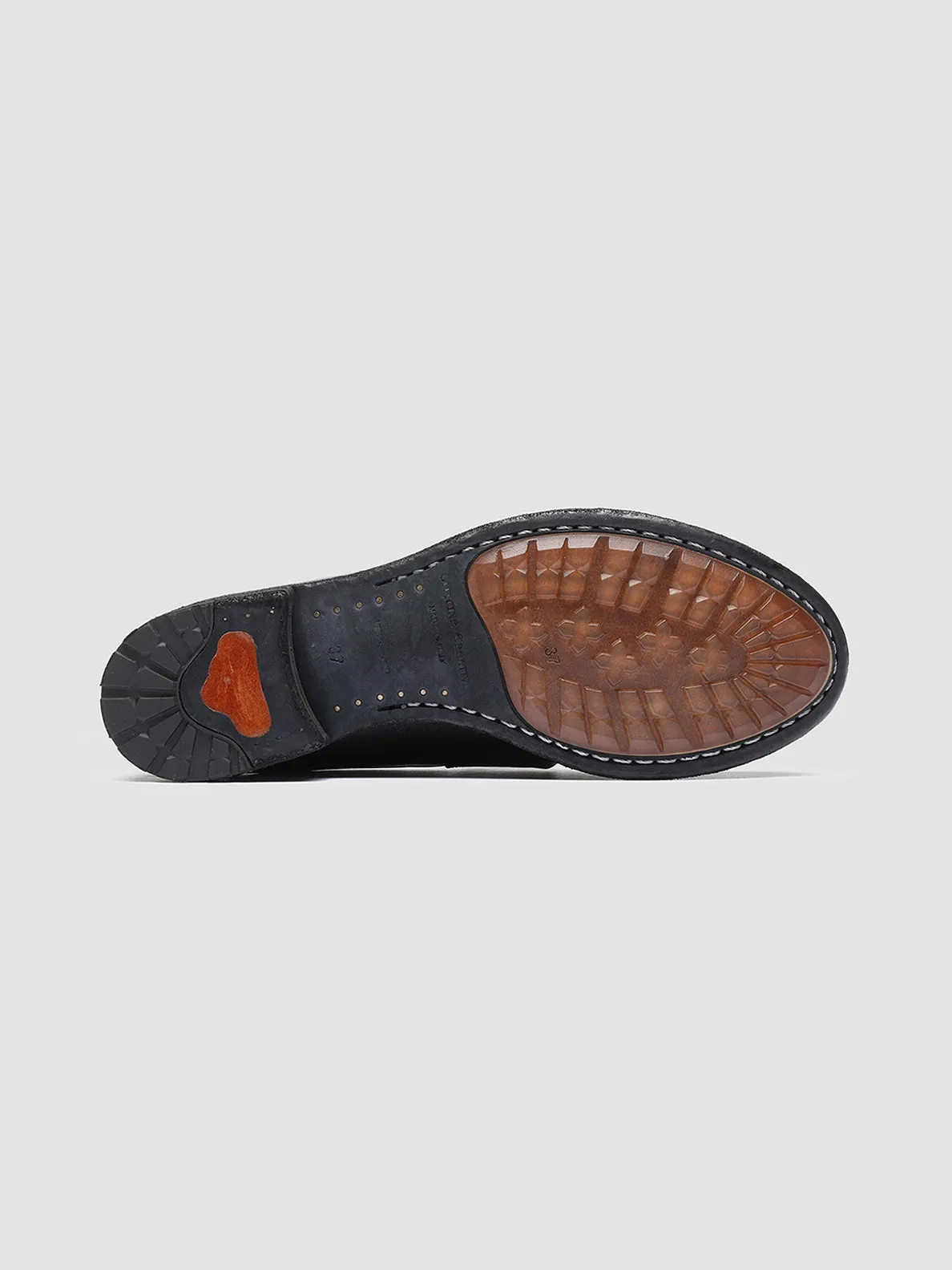 LEXIKON 140 - Black Leather Penny Loafers Wide Base Essential Footwear