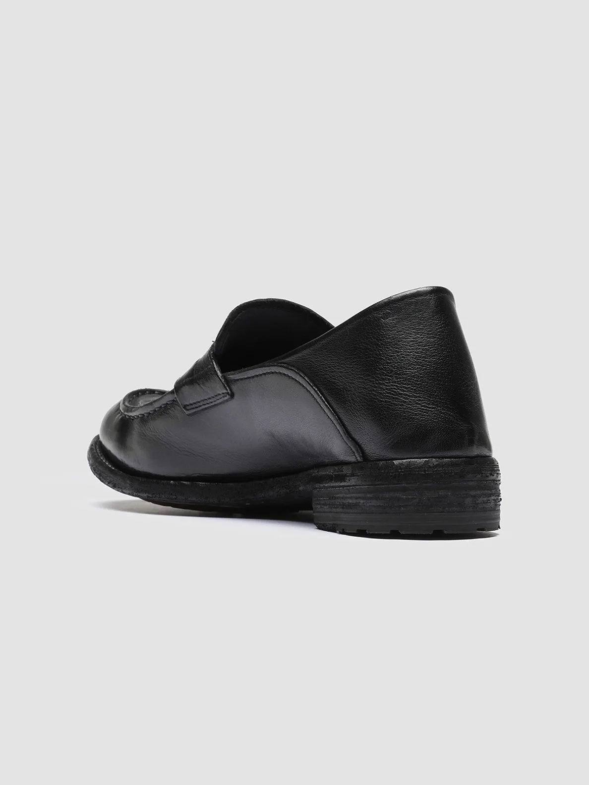 Indoor style LEXIKON 140 - Black Leather Penny Loafers
