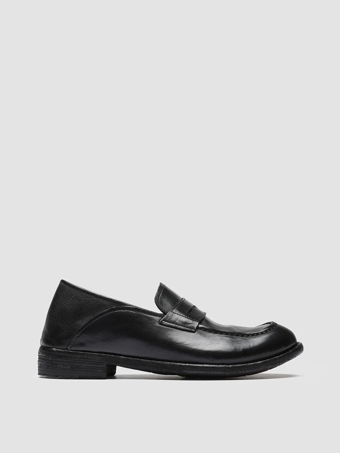 Casual Slip-on Design LEXIKON 140 - Black Leather Penny Loafers