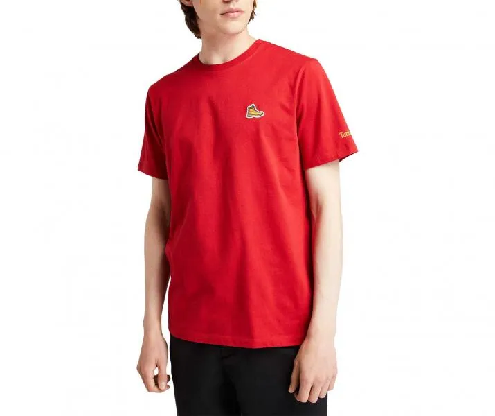 Timberland - Men - Boot Embroidered Tee - Scarlet Rugged Build Thermal Lining