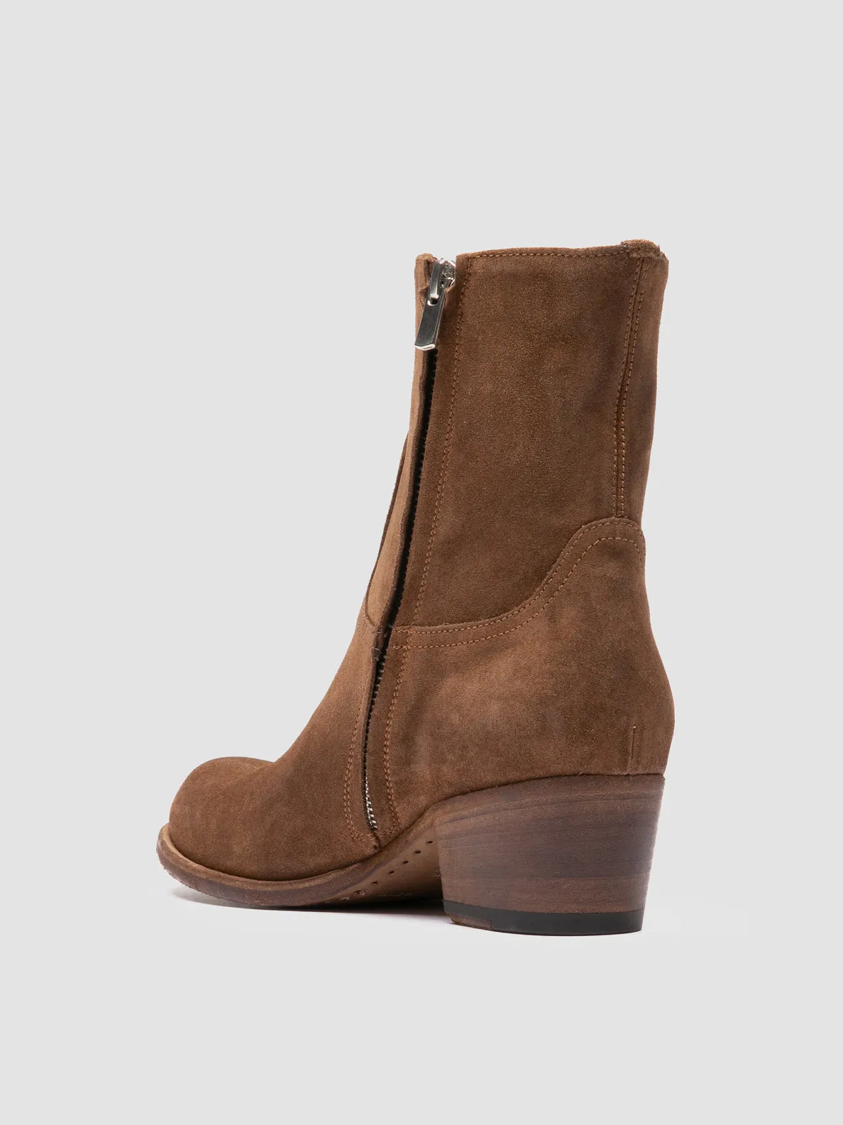 WADE 003 - Brown Suede Zipped Boots boho vibe Arch Care