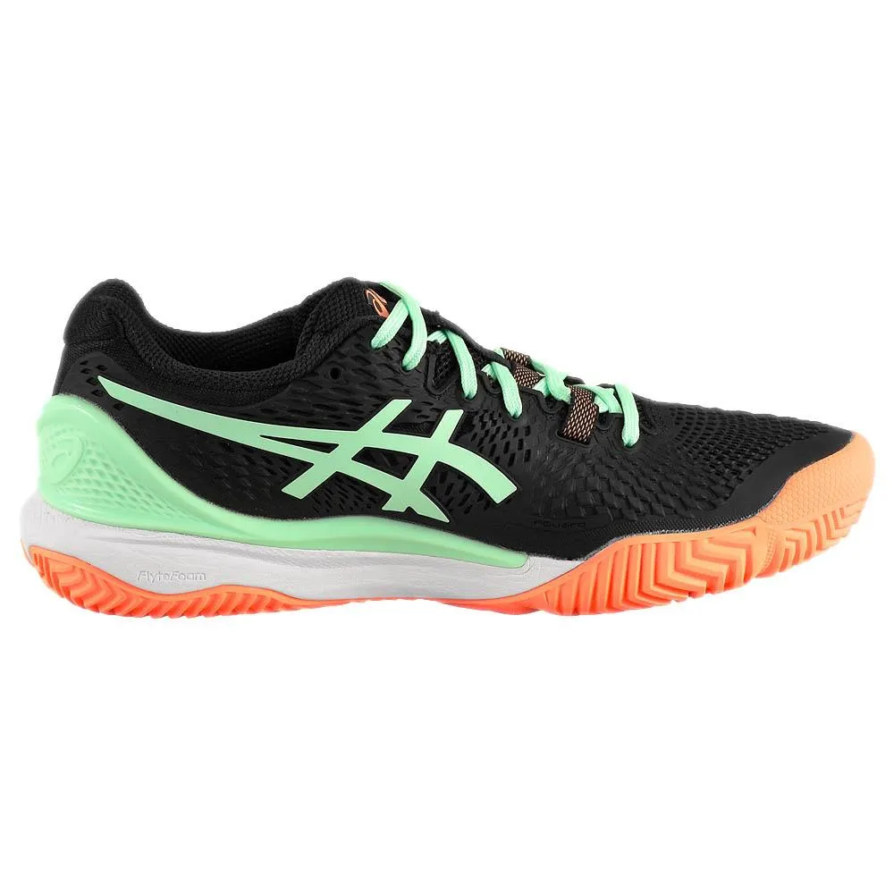 Asics Women's Gel-Resolution 9 - Padel - Black/Mint Tint Motion Ease Dynamic Sole