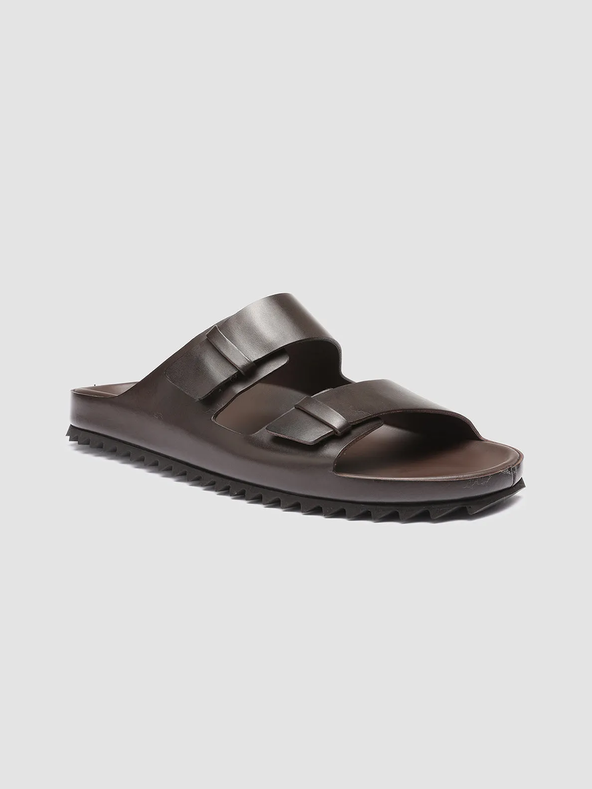 AGOR?? 002 - Brown Leather Sandals Versatile Trend Foot Arch Support
