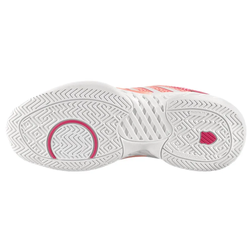 K-Swiss Women's Express Light Pickleball - Raspberry Sorbet/Cloud Dancer Cushion Heel