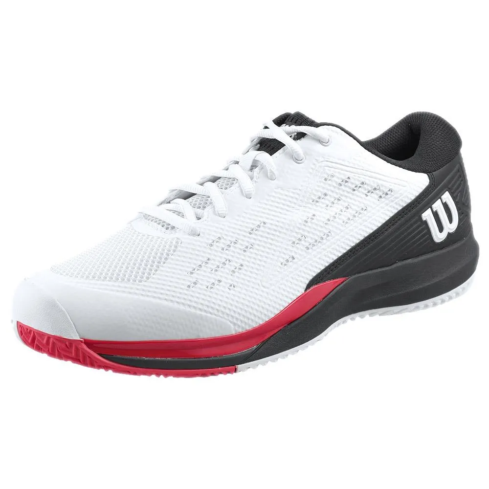 Sleek Shape Smooth Movement Wilson Men's Rush Pro Ace - White/Poppy Red