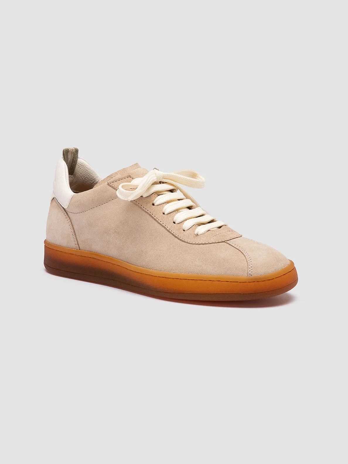 Fashionable Fit DESTINY 101 - Beige Leather and Suede Sneakers