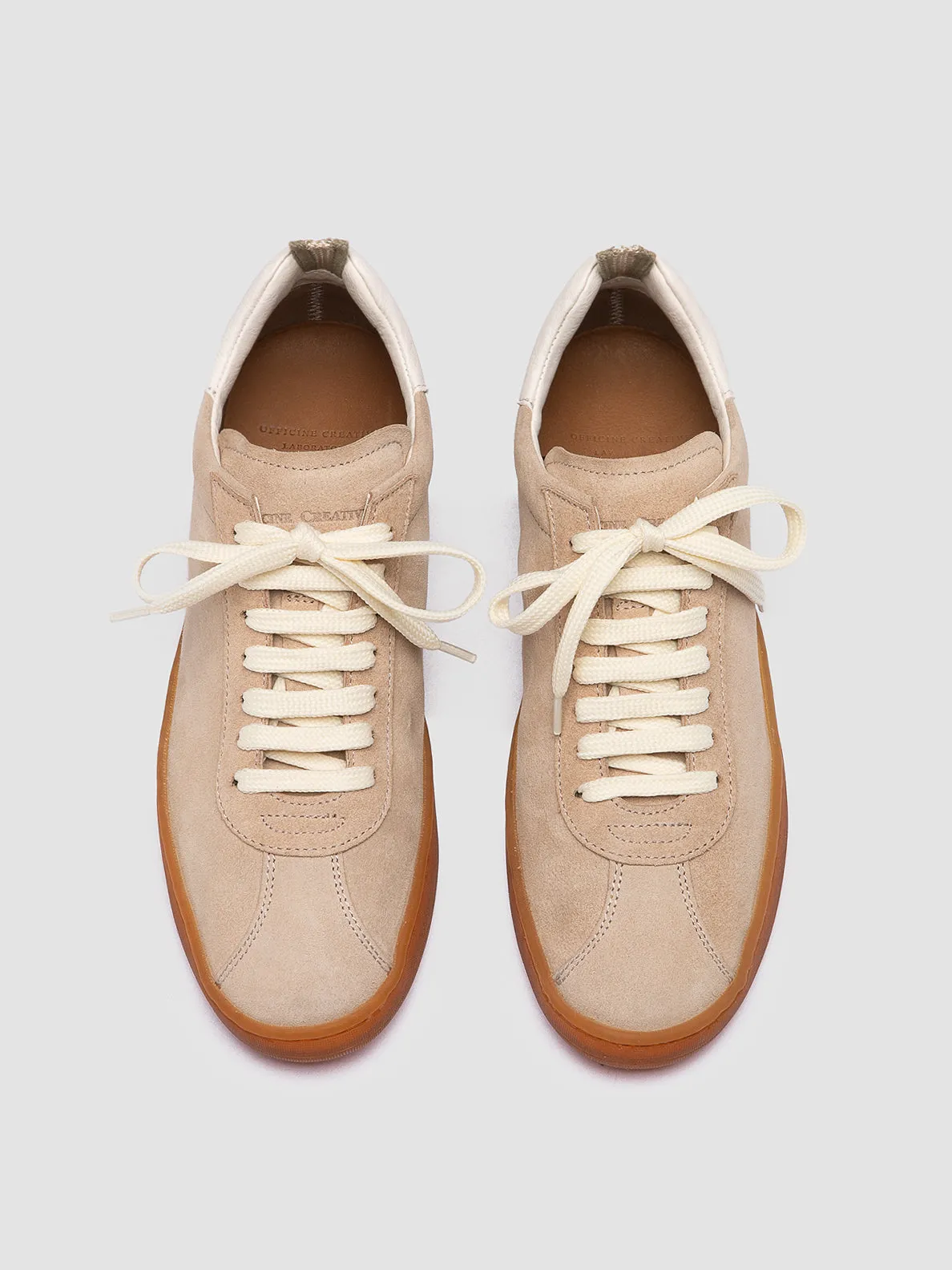 Soft Pace Pull Hike DESTINY 101 - Beige Leather and Suede Sneakers