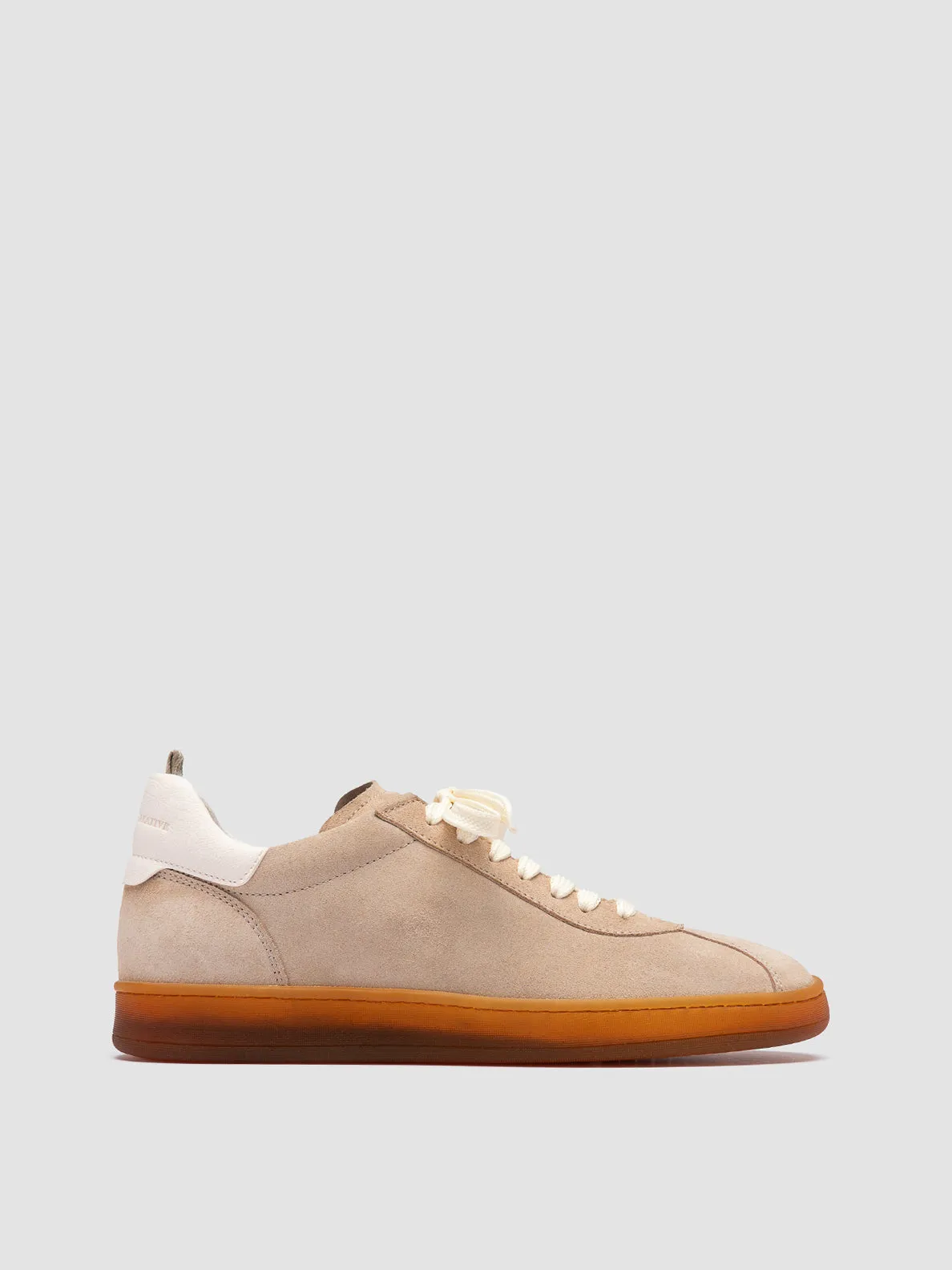 Path Walk College Style DESTINY 101 - Beige Leather and Suede Sneakers