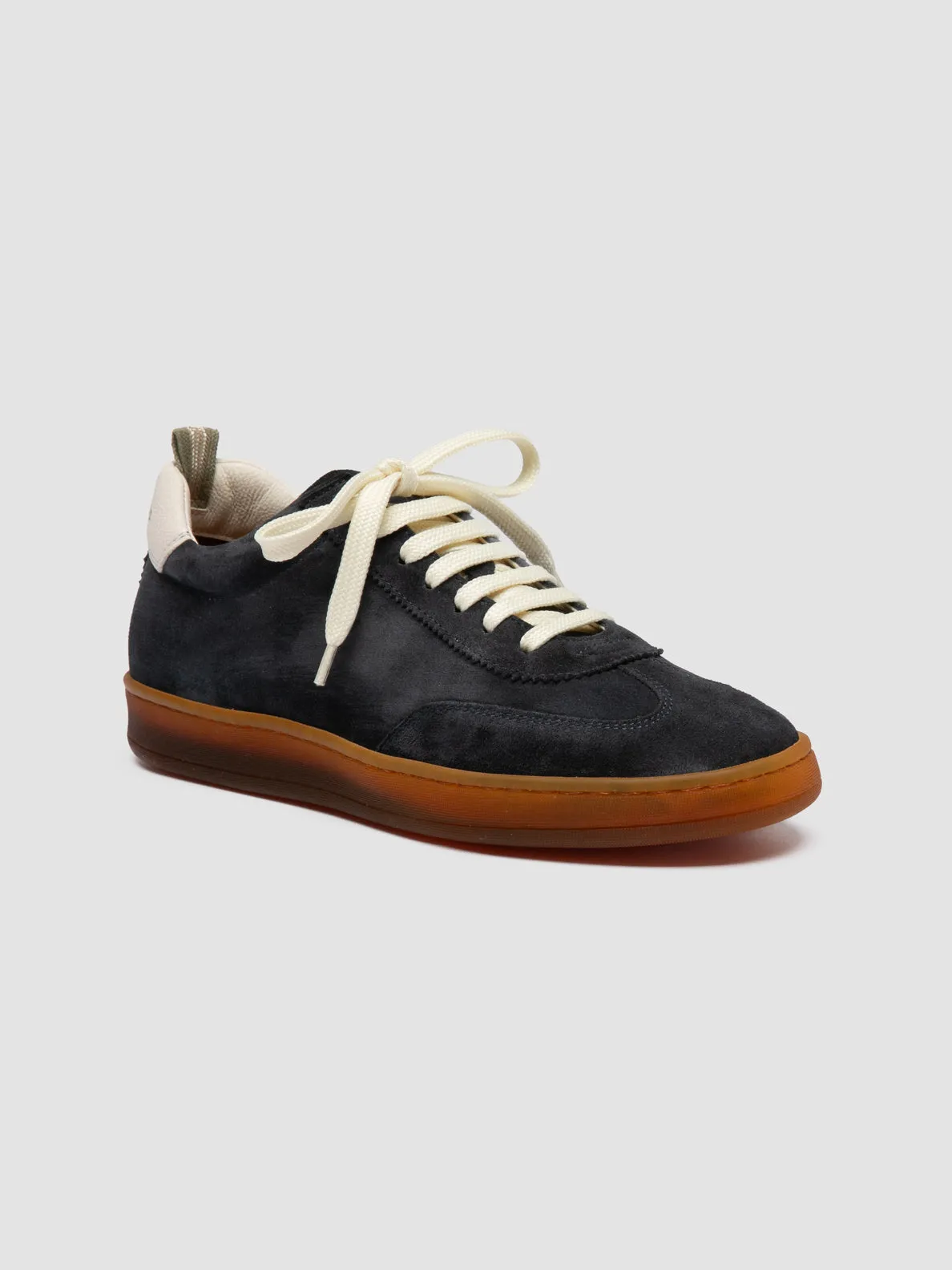 Sand Jog CHANCE 101 - Blue Leather and Suede Sneakers