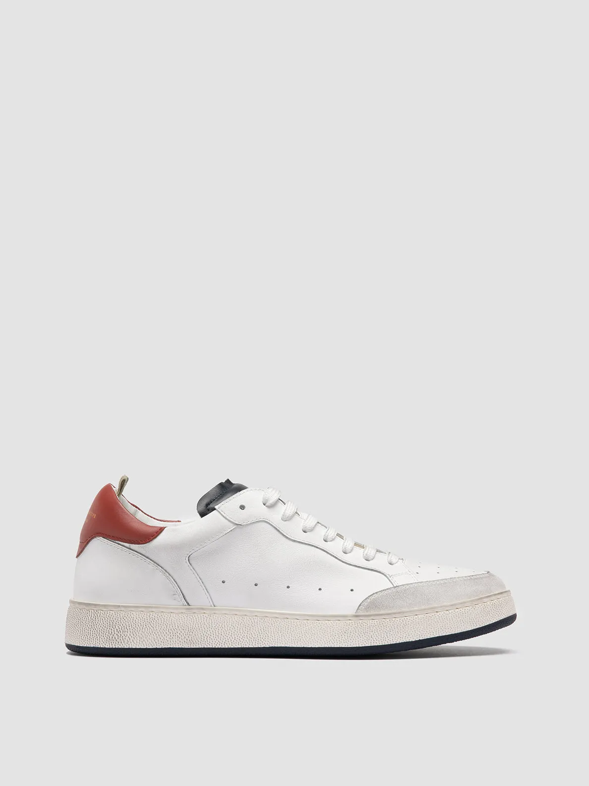 THE ANSWER 001 - White Leather and Suede Sneakers Multi-functional lining Sports Ready
