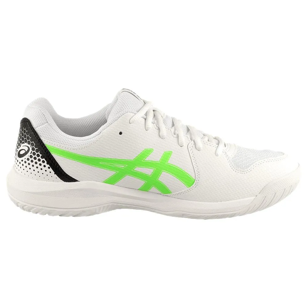 Contemporary Fit Impact-absorbing design Asics Men's Gel-Dedicate 8 - Pickleball - White/Lime Burst