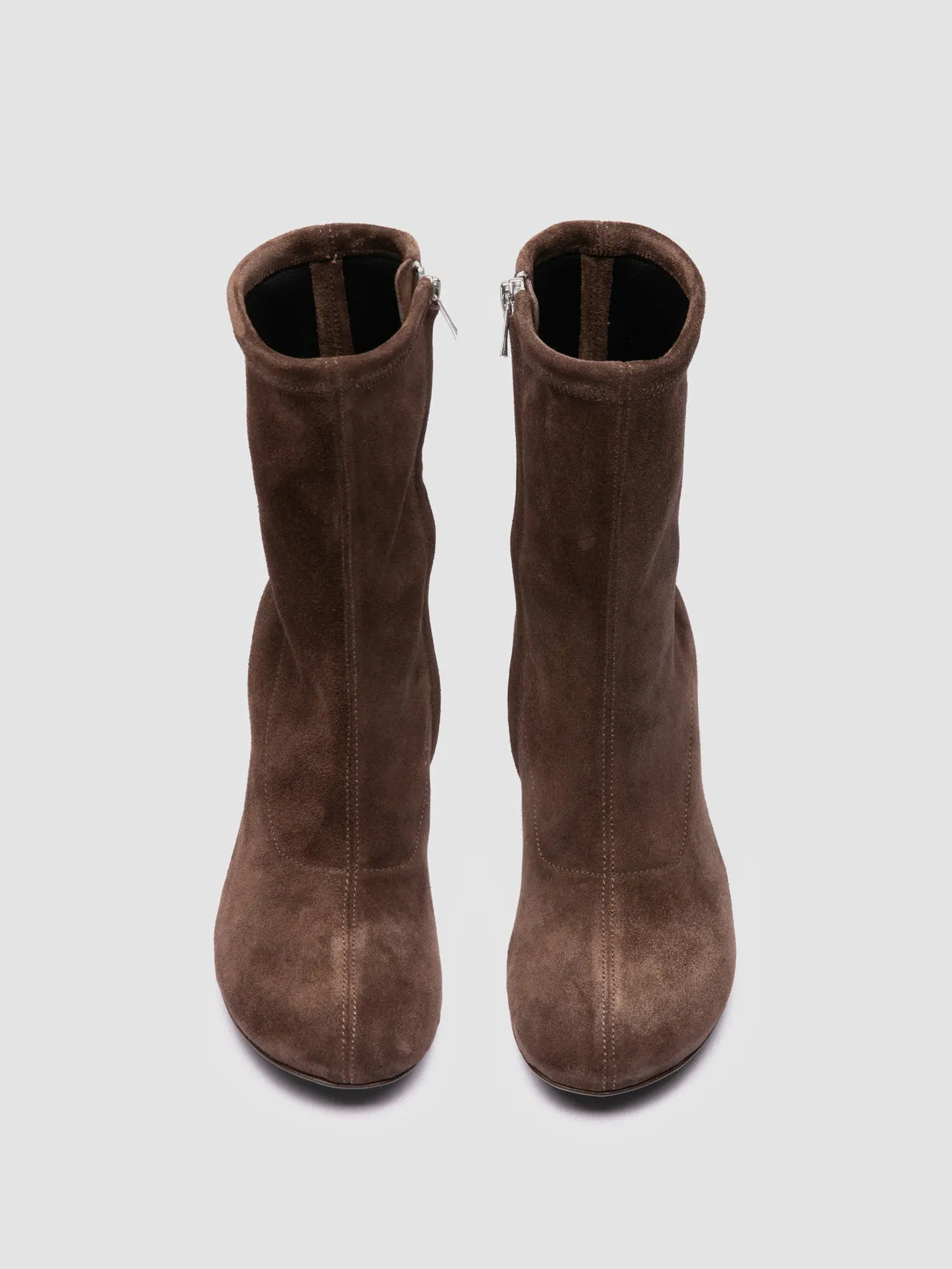 FELICIA 011 - Brown Suede Zipped Boots Easy Day
