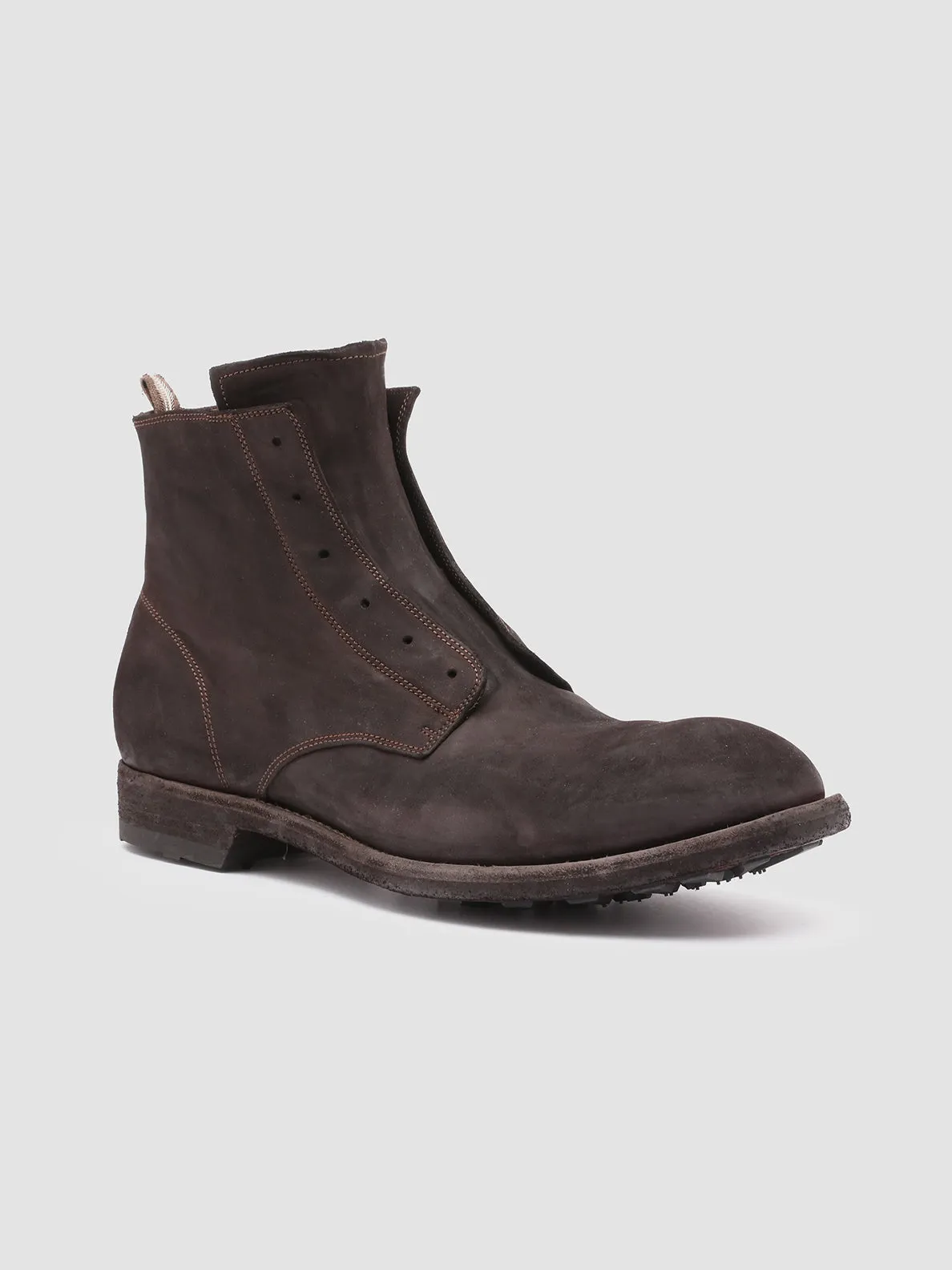 ARBUS 022 - Brown Leather Ankle Boots Shock absorption Flexible Fit