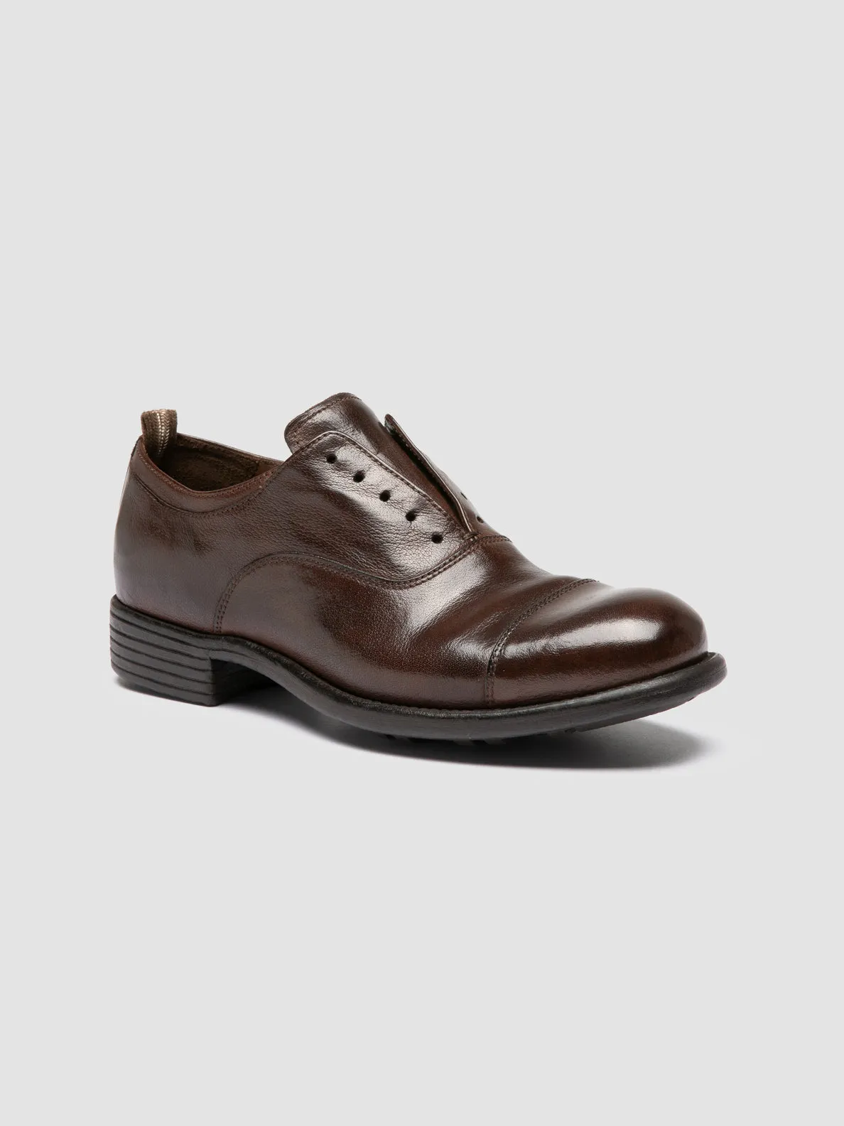 Breathable mesh Mountain Path CALIXTE 003 - Brown Leather Oxford Shoes