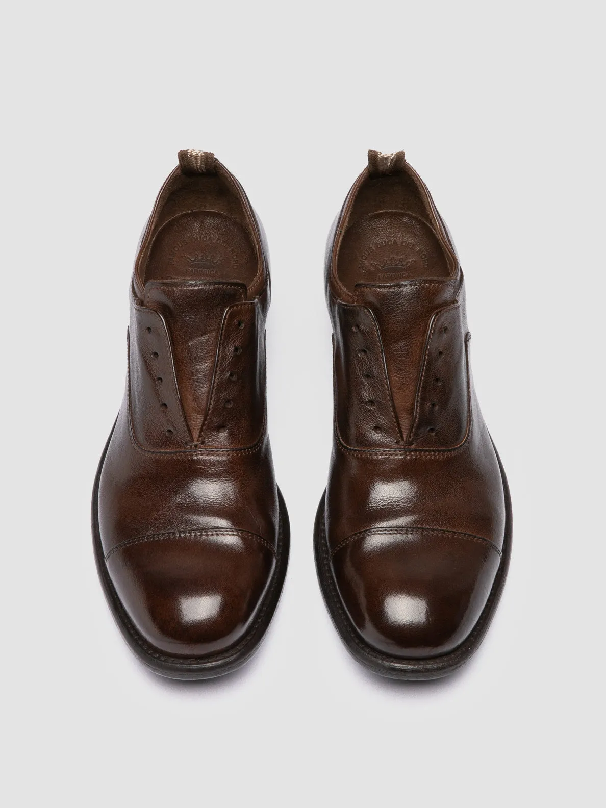Goal Step Neon Bright CALIXTE 003 - Brown Leather Oxford Shoes